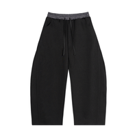 Plaid Waistband Barrel Sweatpants