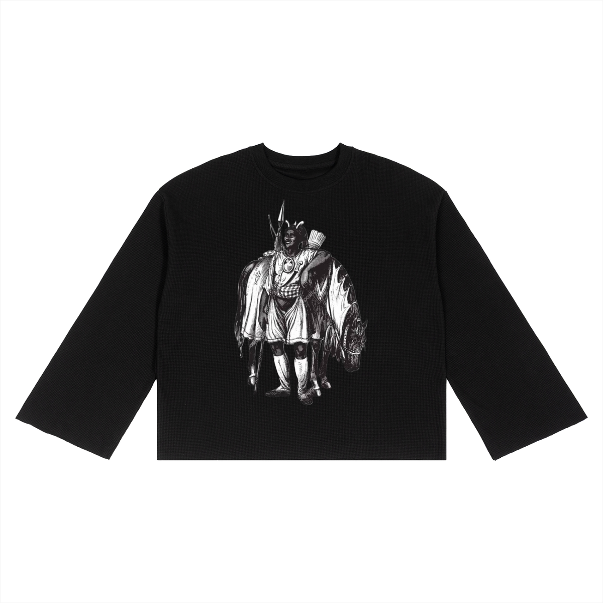 Waffle Raw Hem T-shirt