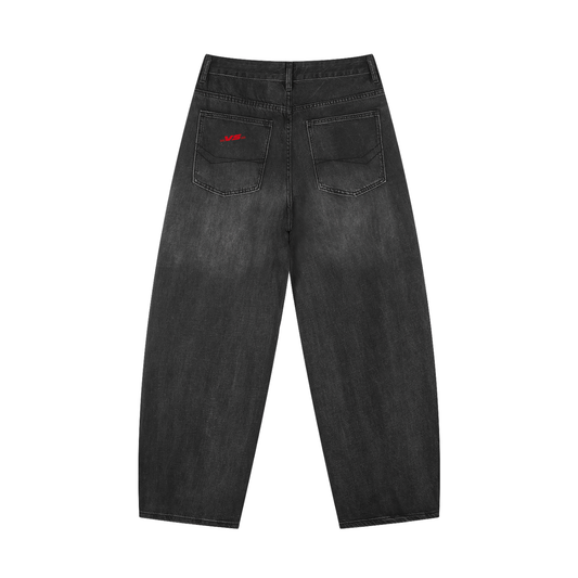 Men's Sunfade Vintage Wash Barrel Leg Jeans
