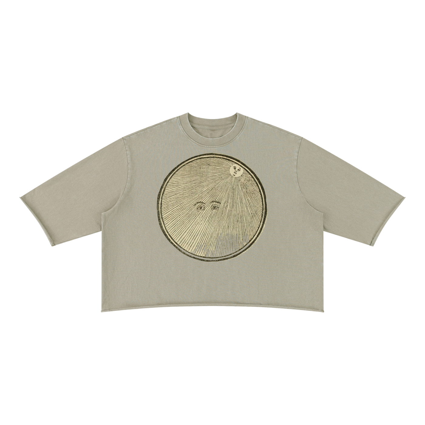 Unisex Mineral Wash Raw Hem Boxy T-Shirt