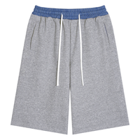 Unisex Plaid Waistband Shorts