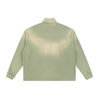 Sun Fade Raw Edge Quarter-Zip Sweatshirt