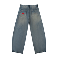 Distressed Barrel Jeans