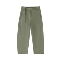 Belted Barrel Chinos