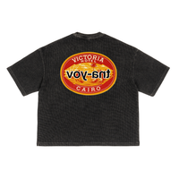 Waffle-Texture Washed Boxy T-Shirt